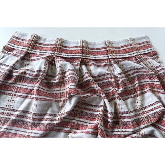 Vintage 70s pleated curtains, pair of red/white stripes or single green panel - Picture 6 of 10
